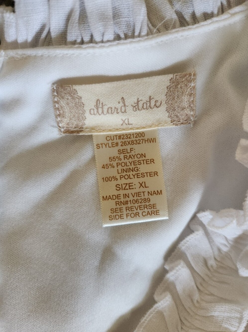 Altar'd State White Ruffle-Trim Dress - Picture 4 of 6